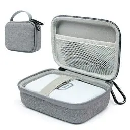 Produktbild: Glamgen Mini-Tasche für Liplay, Harte Reisetasche für Mini-Drucker stoßfest Fujifilm Link Portable Liplay Smartphone Drucker Tragetasche mit Mesh Pockect, grau