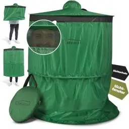 Produktbild: GLAMPmania Toilettenzelt Camping (pop up) Platzsparend, Flexibel, Leicht | Das WC Zelt für Deine Campingtoilette Outdoor Zelt, Festival, Stau, Wandern | Jetzt Privatsphäre & Sichtschutz Genießen