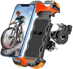 Produktbild: Glangeh Handyhalterung Fahrrad, (Sicheres Schloss) 360° Drehbar Universal Handyhalterung Motorrad, Vollständiger Schutz Fahrrad Handyhalterung für Rennrad MTB Scooter, für 4,7-6,8 Zoll Smartphone