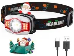 Produktbild: Glangeh Stirnlampe LED Wiederaufladbar mit 1200 mAh Akku, Superhell Kopflampe mit weiß- und Rotlicht 6 Lichtmodi, IPX4 Wasserdichte, 45° Verstellbare Lauflampe für Joggen, Angeln, Wandern & Laufen