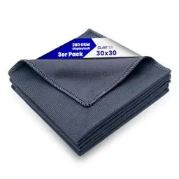 Produktbild: GLANTEX 3X Premium Mikrofasertuch Optikerqualität 30x30cm zur Reinigung von Brille, Tablet, Handy, Display, Kamera | Brillenputztücher, Displaytuch, Reinigungstücher | Microfasertücher