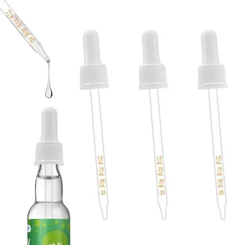 Produktbild: Glas Pipetten Kompatibel mit Soda Stream Bubly Drops Aromen, 3PCS Aroma Dropper 1ML Pipette mit Graduated Dropper Pipetten für Soda Stream Bubly Bottle Glaspipetten