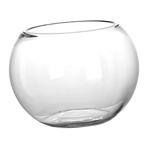 Produktbild: Aquarium Runde Vasen Für Tafelaufsätze - Glasblumenvase Klare Vasen Breite Blumen-Glasvase Anzuchtstationsbehälter Schwimmende Kerzen Fischglas Goldfischglas