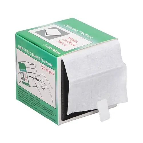 Produktbild: Desinfektionstücher, Glasfaser-Reinigungstuch,20 Blatt, Alkoholtupfer Alcohol Wipes Reinigungswerkzeug Für Optische Kabel Reinigungspapier Drucker staub- und Fusselfreier Reiniger