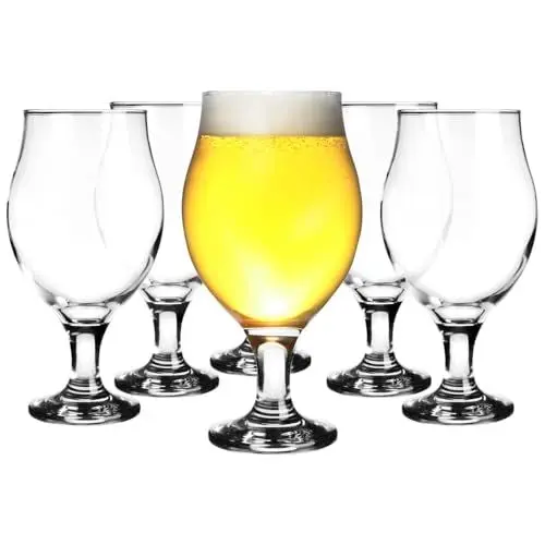 Produktbild: Glasmark KROSNO 1992 Biergläser Biertulpen Set 6 Stück 500 ml Pils Bierglas Stout Gläser Für Bier Cocktailgläser Spülmaschinengeeignet