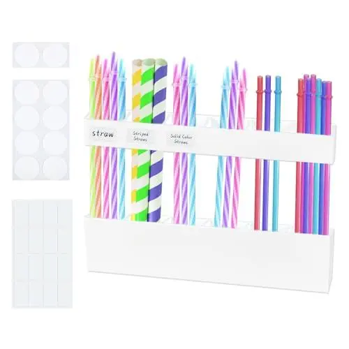 Produktbild: Glasstrohhalme Lang Halter Strohhalme Edelstahl Halterung, Edelstahl Strohhalm Halter Straw StäNder Acryl Strohhalter Aufbewahrung für Trinkhalmefür Wiederverwendbare Trinkhalme