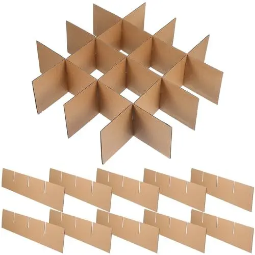 Produktbild: Glasteiler für Umzugskartons: 2 Set Küchen-Weingläser, Verpackung, Umzugskartons, Pappteiler-Sets für 40,6 x 30,5 x 30,5 cm große Kartons für Versandverpackungen