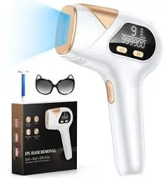 Produktbild: Glattol 3-in-1 IPL Hair Removal Devices, 9 Energy Levels and 3 Functions HR/SC/RA Laser Hair Removal, 999,900 Light Pulses, Painless Hair Removal Device for Men, Women, Body