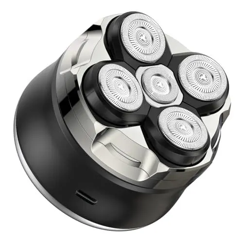 Produktbild: Glatzen Rasierer Herren Elektrisch, ETROBOT Kopfrasierer Glatze Herren, 5D Magnetischer Elektrorasierer, IPX7 Wasserdichter kopfrasierer Glatze, Nass- und Trocken-kopfrasierer, USB Aufladung MOJO 1 2K