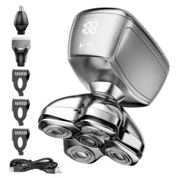 Produktbild: Glatzen Rasierer Herren, Kensen 5 In 1 Kopfrasierer Glatze Wasserdicht Kopf Rasierer Herren Magnetische Head Shaver Men Wiederaufladbar Typ-C Rasierer Glatze Herren Nass- Und Trocken Glazenrasierer
