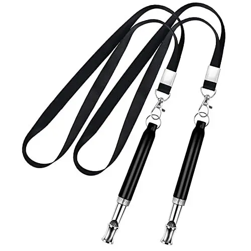 Produktbild: Glaublieb 2 PCS Hundepfeifen mit 2 Lanyard, Professionellem Ultraschall Still Hochfrequent Hundepfeife für die Ausbildung Erinnerung und Kontrolle Bellen