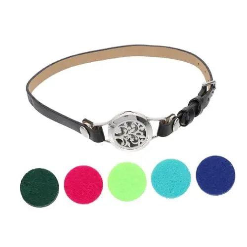Produktbild: GLEAVI 1 Satz Aromatherapie-Armband Diffusoren Für Ätherische Öle Großer Chakra-diffusor Armband Schmuck Vida Medaillon Lederarmband Armband Diffusor Pu Mädchen