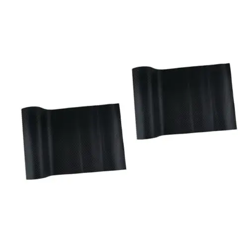 Produktbild: GLEAVI 2stücke Carbon Fiber Vinyl Folie Auto Aufkleber Selbstklebend Schwarz Hochtemperaturbeständig Folierung Präzise Messung Und Schneiden Einfache Installation