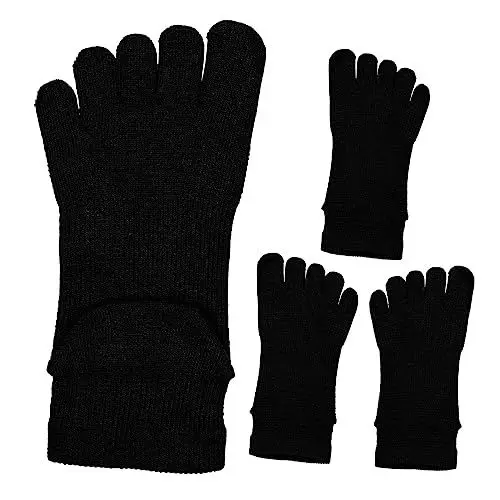Produktbild: GLEAVI 2 Paar Mit Zehentrennung Yoga Zehentrenner Mit Vollem Zehengriff Zehentrenner Athletische Sportsocken Unsichtbar Damen Schweiß Aufnehmen