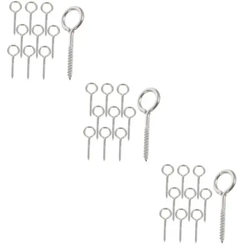 Produktbild: GLEAVI 30 Stk Augenhöhle wall hooks tatsächl Ösenschraubenhaken Ösenschrauben Bolzenhaken Haken zum Aufhängen Sie selbstschneidende Ösenhaken schwere Ösenhaken Metall