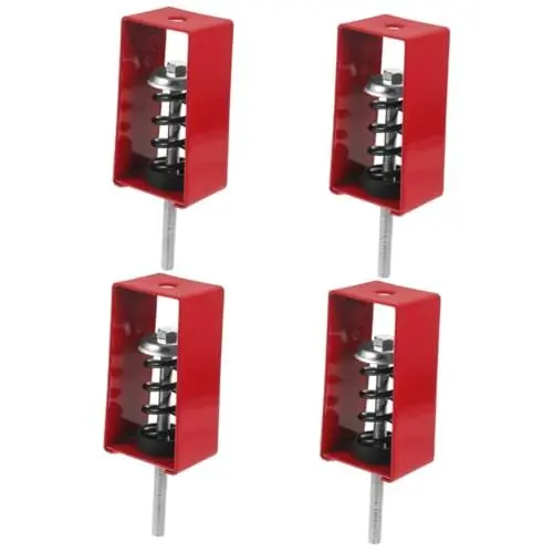 Produktbild: GLEAVI 4 Stück Federstoßdämpfer Geräte, Um Nachbarn Zu Ärgern Schwingungsisolator Für Theater Federisolator Studio-vibrationsisolator Vibrations Isolator Gummi Rot Blinddarm Pipeline