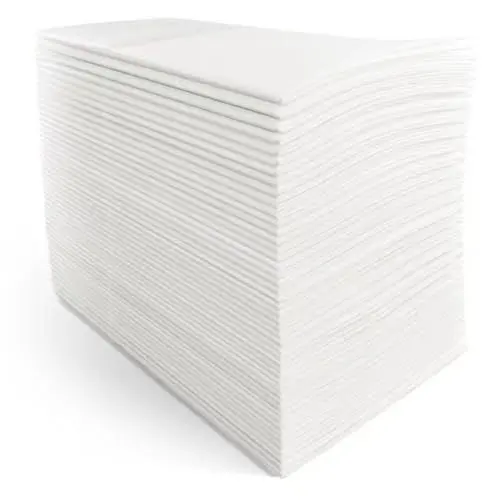 Produktbild: GLEAVI 50 Stück Taschenserviette Für Messer Und Einwegservietten Vorgefaltete Besteckserviette Saugfähige Papierserviette Urlaubsartikel Braut Jungfräulicher Zellstoff Hochzeit Weiß