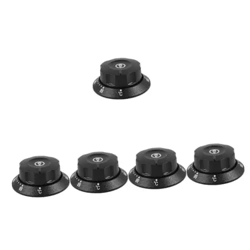 Produktbild: GLEAVI 5St Abdeckung des Thermostatknopfs Drehknopf für Thermostat-Herd Friteusenzubehör Thermostatschalterknopf elektrischer Ofenschalter Fritteuse digitales Thermometer Knopfthermostat