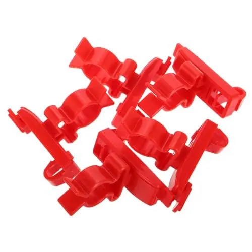 Produktbild: GLEAVI 5St anschließen Werkzeugaufhängung Werkzeugaufbewahrung werkzeughaken autowerkstatt aufbewahrungssystem Drahtklemmen Kabelhalter Gerätekabel-Organizer Clip-Halterung Plastik rot
