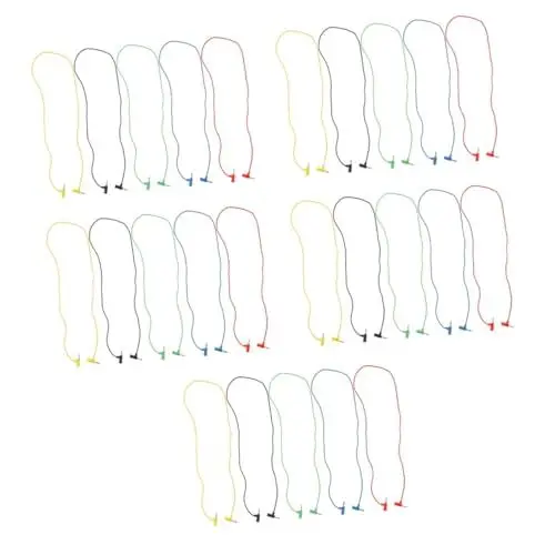 Produktbild: GLEAVI 5 Sätze Messleitungen Einstecken Multimeters Multimeter Messgeräte Prüfkabel Stossverbinder Banana Plug Messleitungen Bananenstecker Bananenstecker-messleitungen Kupfer 5 Stück * 5