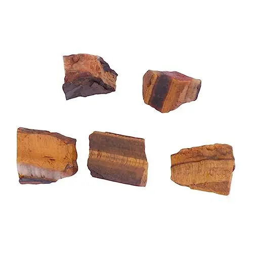 Produktbild: GLEAVI 5st Afrikanisches Auge Tigerauge Kristall Tigerauge Stein Tigerauge Halskette Edelstein-felsen Steine ​​polieren Südafrika Rohsteine Augenanhänger Natursteine Mineral Schmuck
