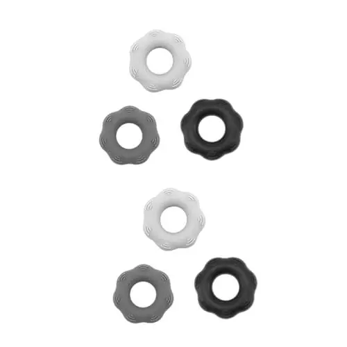 Produktbild: GLEAVI 6 Stück 30 40 Hand-reha-ball Greiferring Aus Silikon Handübungs-griffring Handtrainer Aus Silikon Verstellbarer Greifkrafttrainer Massage-handgreifer Fitness Gymnastikball Sport