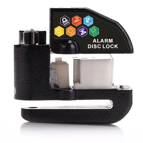 Produktbild: GLEAVI Fahrradschloss mit Alarm Radschloss für Motorräder Scheibenschloss Disc-Lock-Alarm Mountainbike Festplattensperre Bremse Motorradschloss