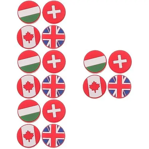 Produktbild: GLEAVI 16 Stk Stoßdämpfer Für Tennisschläger Muster-tennis-stoßdämpfer Tennisdämpfer Für Schläger Tennis Dämpfer Für Tennisliebhaber Usa-flaggen Pvc Stoßfest