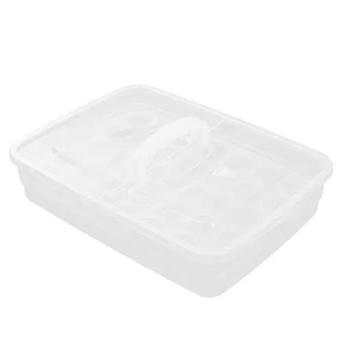 Produktbild: GLEAVI Kasten Eiertasche Campingkühlschrank tragbar Kühlschrank-Eier-Organizer bedeckt Ei Fall Eierhalter Aufbewahrungsbehälter für Eier Lagerung Eierkarton Tablett Veranstalter Container