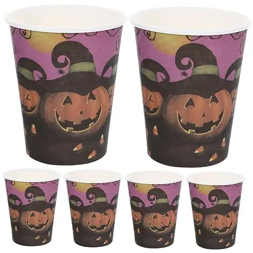 Produktbild: GLEAVI Halloween Zubehör 30 Stücke Kürbis Papier Becher Einweg Becher Für Party Und Sicher