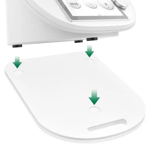 Produktbild: Gleitbrett für Thermomix TM6&TM5, müheloses Verschieben ohne Beschädigung der Waage, Stabiler Stand durch Schwingungsdämpfung, Thermomix Gleitbrett mit Handgriff, Thermomix Zubehör