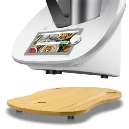 Produktbild: Gleitbrett für Thermomix TM6 TM5, Bambus Gleitbrett Zubehör Schnelles Bewegen Brett für Thermomix Vorwerk Küchenmaschine Unterlage Rollbrett für Thermomix TM6
