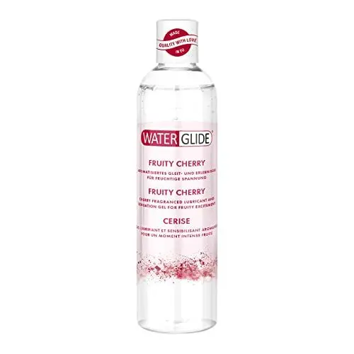 Produktbild: Waterglide Gleitgel Kirsch-Aroma | Wasserbasiertes Gleitgel für länger anhaltenden Spaß | Vegan | Geeignet für Sexspielzeug und Kondome | 300 ml