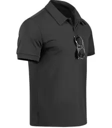 Produktbild: GLESTORE Poloshirt Herren Golf Kurzarm Poloshirts für Männer Polohemd Sport Polo Shirt Schwarz XL