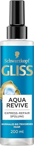 Produktbild: Gliss Express-Repair-Spülung Aqua Revive (200 ml), Haarspülung bietet eine Extraportion Feuchtigkeit & gesunden Glanz, für normales bis trockenes Haar
