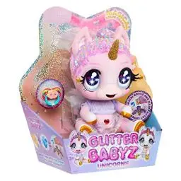 Produktbild: Glitter Babyz MGA Einhorn Baby-Puppe - Jewels Daydreamer - Mit magischen Farbwechseln, Lavendel Glitter Haar, Magic Outfit, Windel, Shampoo Flasche & Schnuller - Für Kinder ab 3 Jahren