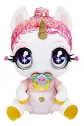 Produktbild: Glitter Babyz MGA Einhorn Baby-Puppe - LUNITA Sky - Mit magischen Farbwechseln, rosa Glitzerhaar, Believe in Yourself Outfit, Windel, Shampoo-Flasche & Schnuller - Für Kinder ab 3 Jahren