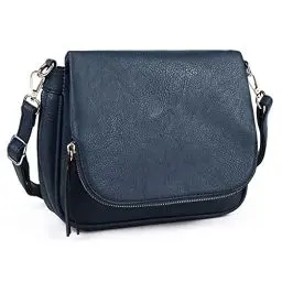 Produktbild: GLITZALL Kleine Crossbody-Tasche für Damen, PU-Leder, über die Schulter, Geldbörsen und Klappe, Cross-Body-Handtaschen mit mehreren Taschen, Blau (blau), Small