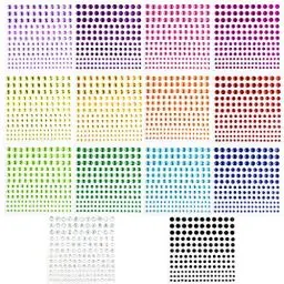 Produktbild: Glitzersteine Selbstklebend, Selbstklebend Strasssteine Schmucksteine,Glitzer Basteln Diamanten (14 Farben Diamant-Aufkleber)