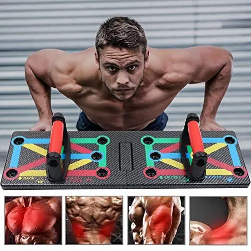 Produktbild: Push-Up Rack Board, 12-in-1 Foldable Multifunctional Home Training Fitness Equipment, Portable Push-Up Training Frame, Adjustable Push-Up Board