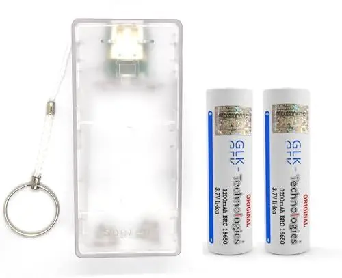 Produktbild: GLK-Technologies® G2PB18650 Powerbank mit x2 3200 mAh 3,7V High Power Flat Top Akku 2025 BJ