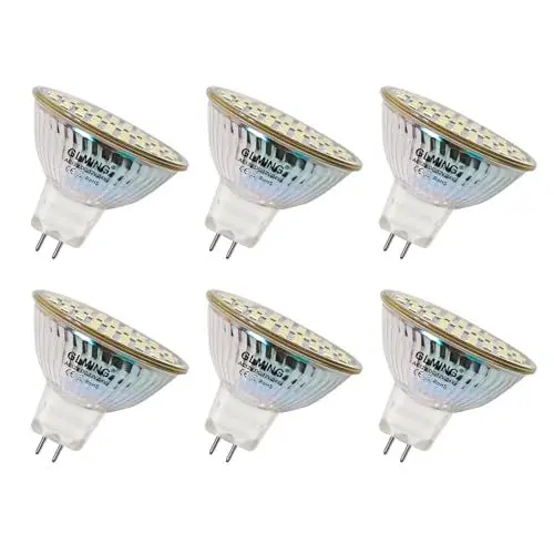 Produktbild: GLMING MR16 GU5.3 48-2835SMD LED-Leuchtmittel 3W Ersetzen Sie 30W 35W Halogenlampe G5.3Bi-Pin-Sockel Lampe Spot AC12V DC12-24V Weiß 6Stück