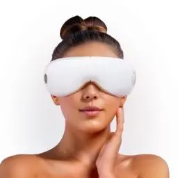 Produktbild: GLOBAL RELAX® | SKANDAS Gesichts- und augenmassagegerät I Faltbare brille mit vibromassage I Pressotherapie I Wärme I Musik | Concealer für Augenringe | Eingebaute lautsprecher