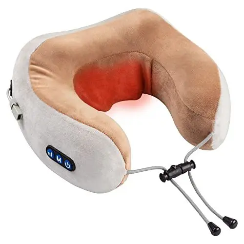 Produktbild: GLOBAL RELAX® | TENZO MINI Gebärmutterhals-Massagekissen | 6 Massage-Modi | Ergonomisches Design-Kissen | Tragbar und Standalone | Entspannt und lindert Muskelkater