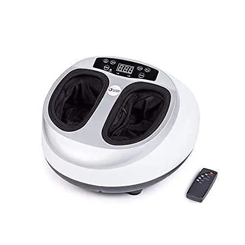 Produktbild: GLOBAL RELAX® | VITALZEN MINI Elektrisches Fußmassagegerät | Weiß | 360°-Massage mit Drucktherapie I Kompression | Schmerzlinderung und Durchblutung der Füße für müde Füße | Einfache Steuerung
