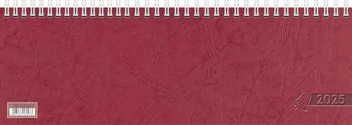 Produktbild: Glocken Querterminbuch (2025), 1 Seite = 1 Woche, 297 × 105 mm, 64 Seiten, Karton-Umschlag, rot