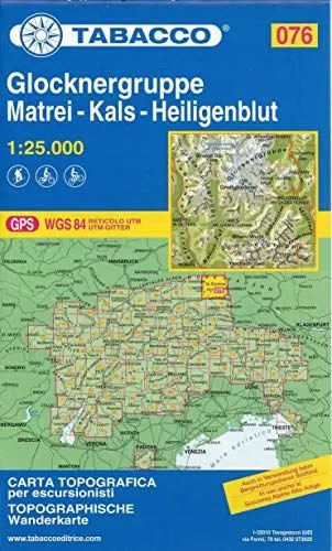 Produktbild: Glocknergruppe 1:25 000: Matrei - Kals-Heiligenblut Wanderkarte 1:25000 (Carte topografiche per escursionisti, Band 76)