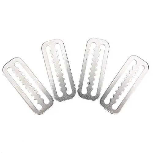 Produktbild: GLOGLOW Glatte Edelstahl-Gürtelklemmen, 4-teiliges Set, Korrosionsbeständige Gewichtsgürtelhalter Zum Tauchen, 2-Zoll-Gurtband, Leicht zu Greifendes Design,