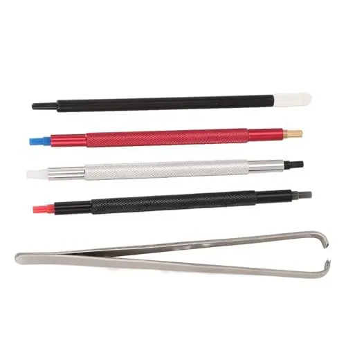 Produktbild: Kompaktes und Leichtes Uhrzeiger-Einstellwerkzeug, Handpresser-Zifferblatt-Reinigungsstift, Uhren-Zifferblatt-Schutz-Set mit Uhrzeiger-Drücker-Set für Uhrmacher (Sehen Sie Sich