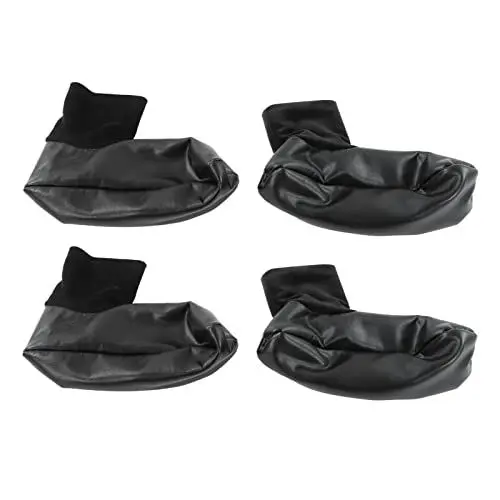 Produktbild: GLOGLOW Muslimische Socken, Bequemes Warmes Plüschfutter Thermo-Khuffain-Socken Leder Islamische Thermo-Gebets-Wintersocken für die Moschee((Black Elastic Version)) Sportsocken